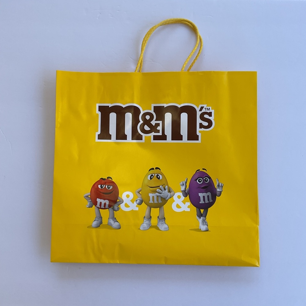 M&M's Store Yellow Shopping Bag from Disney Springs Location